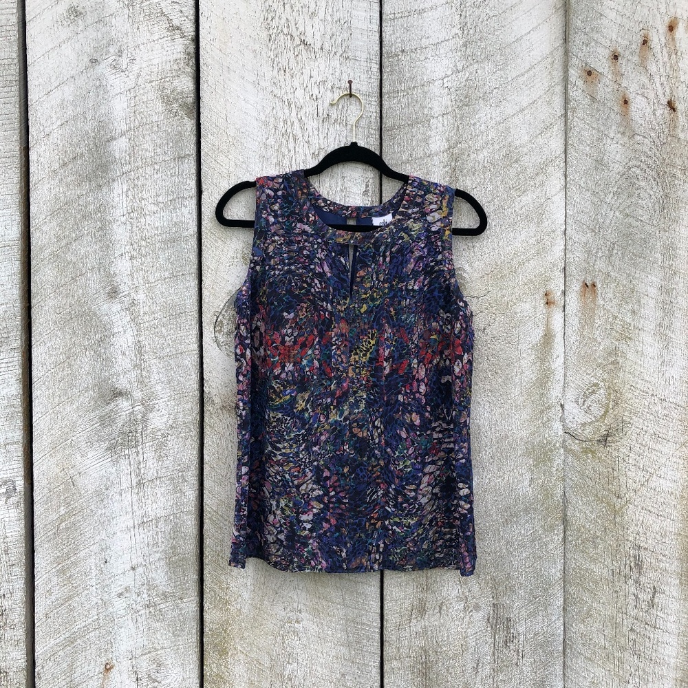 Cabi | abstract tank top with keyhole